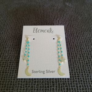 Elements Dangling Moon🌙 and Star⭐ Earrings